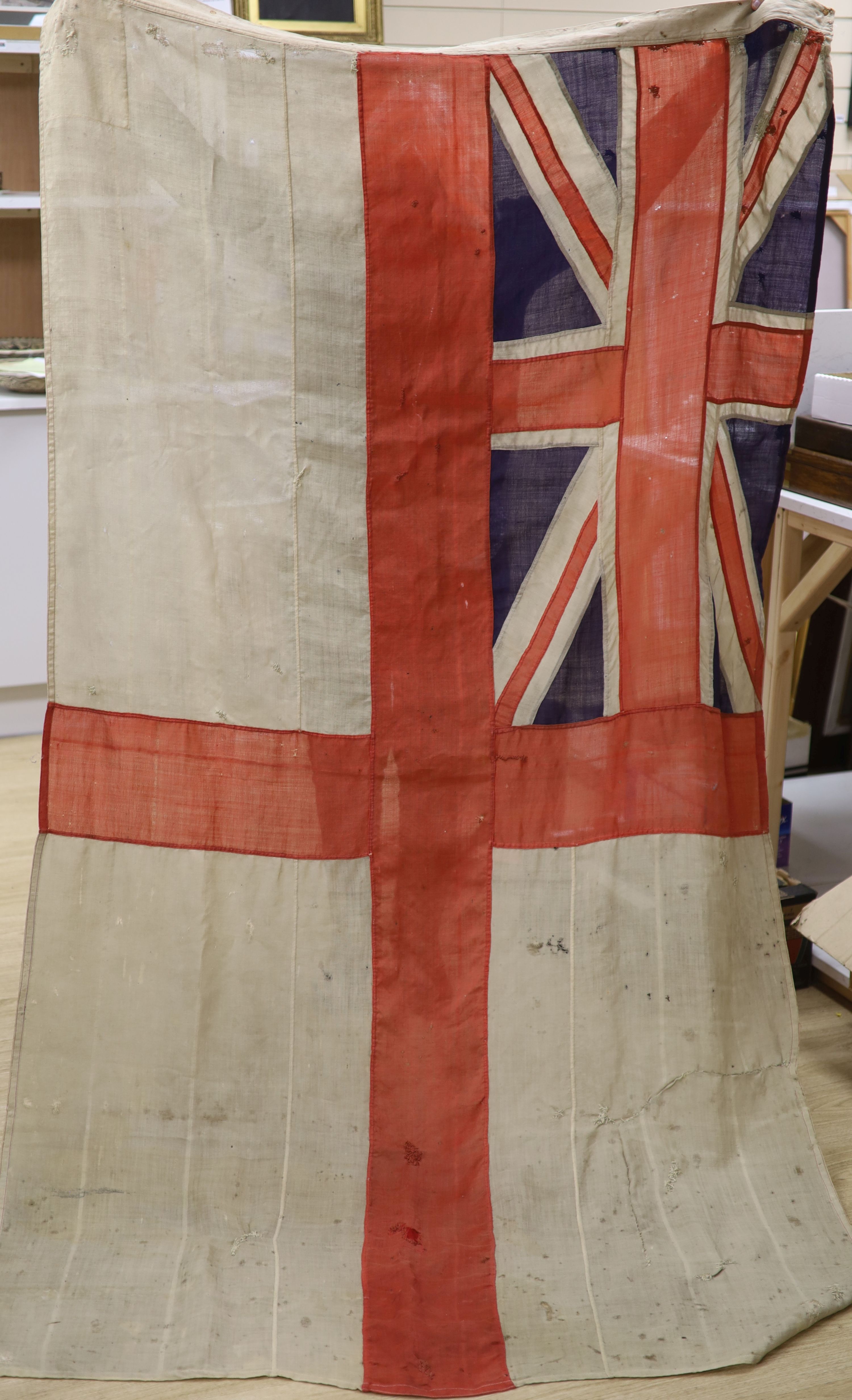 A large Naval Ensign, 127 x 240cm